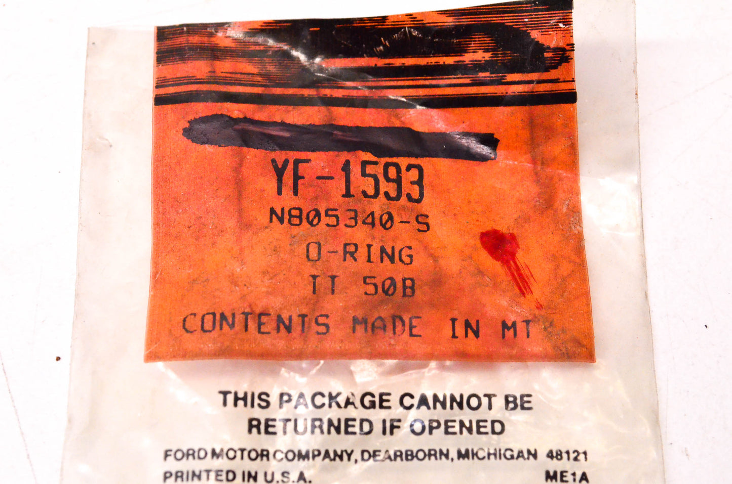 New OEM Ford YF-1593, N805340-S O-Ring Seal NOS