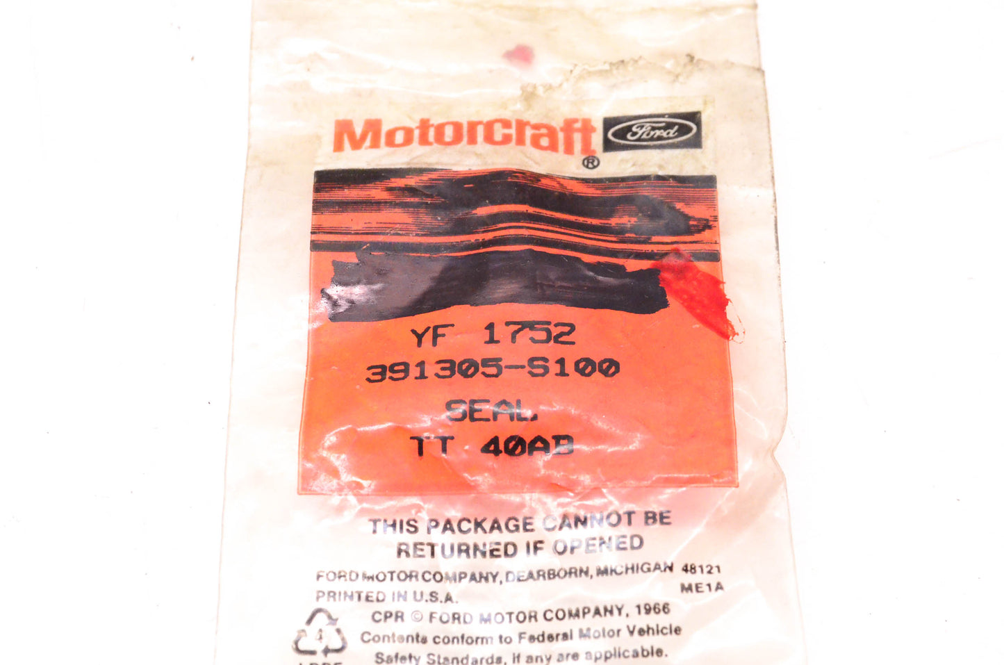 New OEM Ford YF-1752, 391305-S100 A/C Line O-Ring Qty 4 NOS