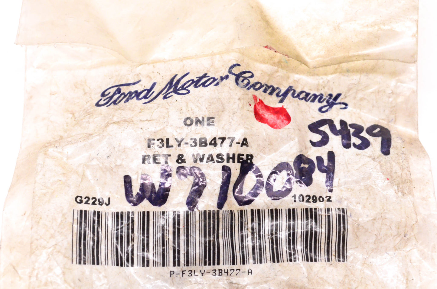 New OEM Ford F3LY-3B477-A, W710084-S439 Spindle Nut NOS