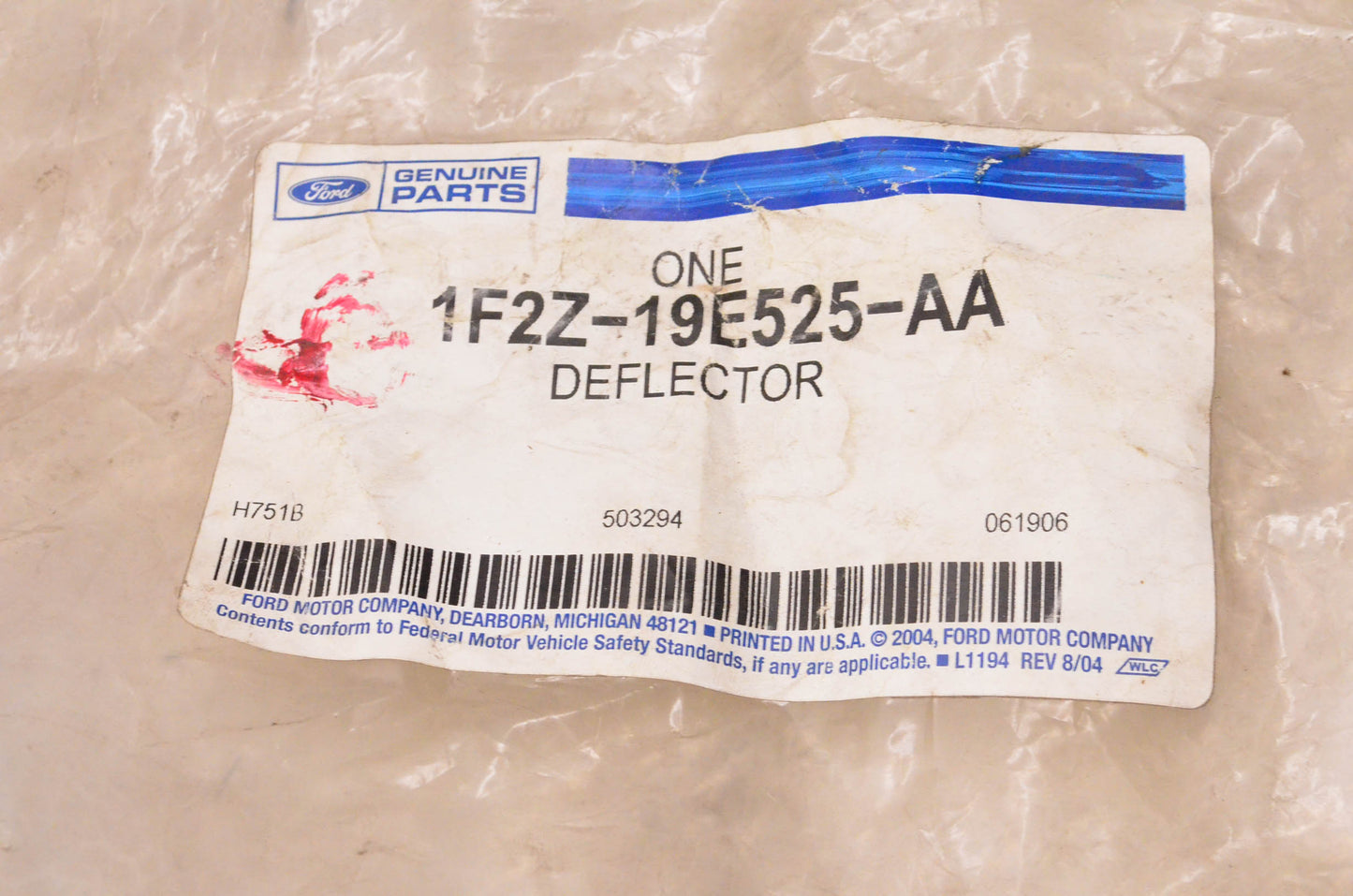 New OEM Ford 1F2Z-19E525-AA 1999-2003 Windstar Deflector NOS