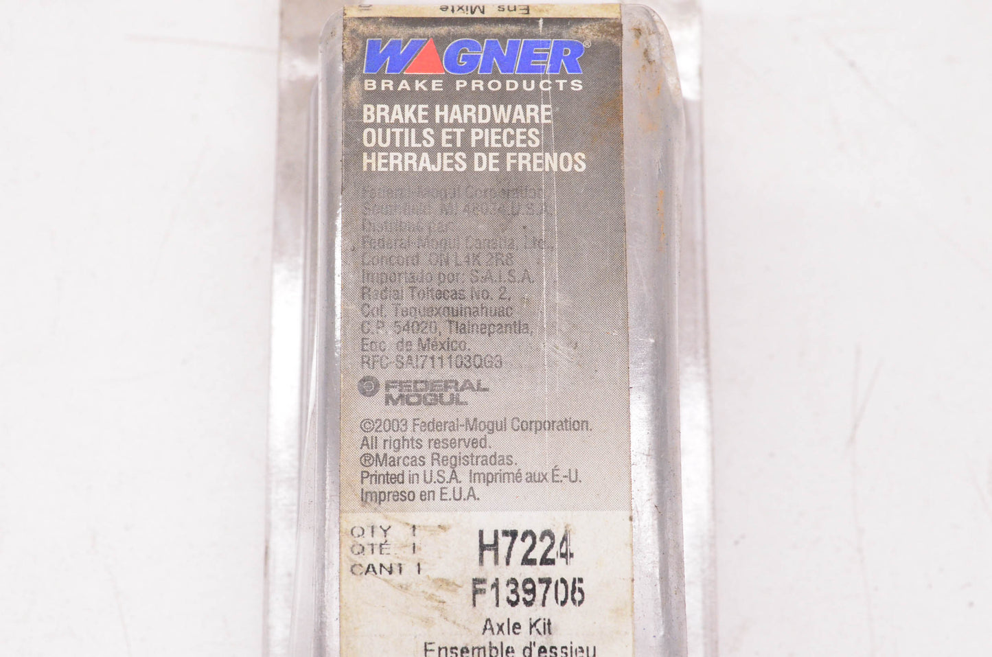 Wagner H7224 Incomplete Parking Brake Hardware Kit NOS