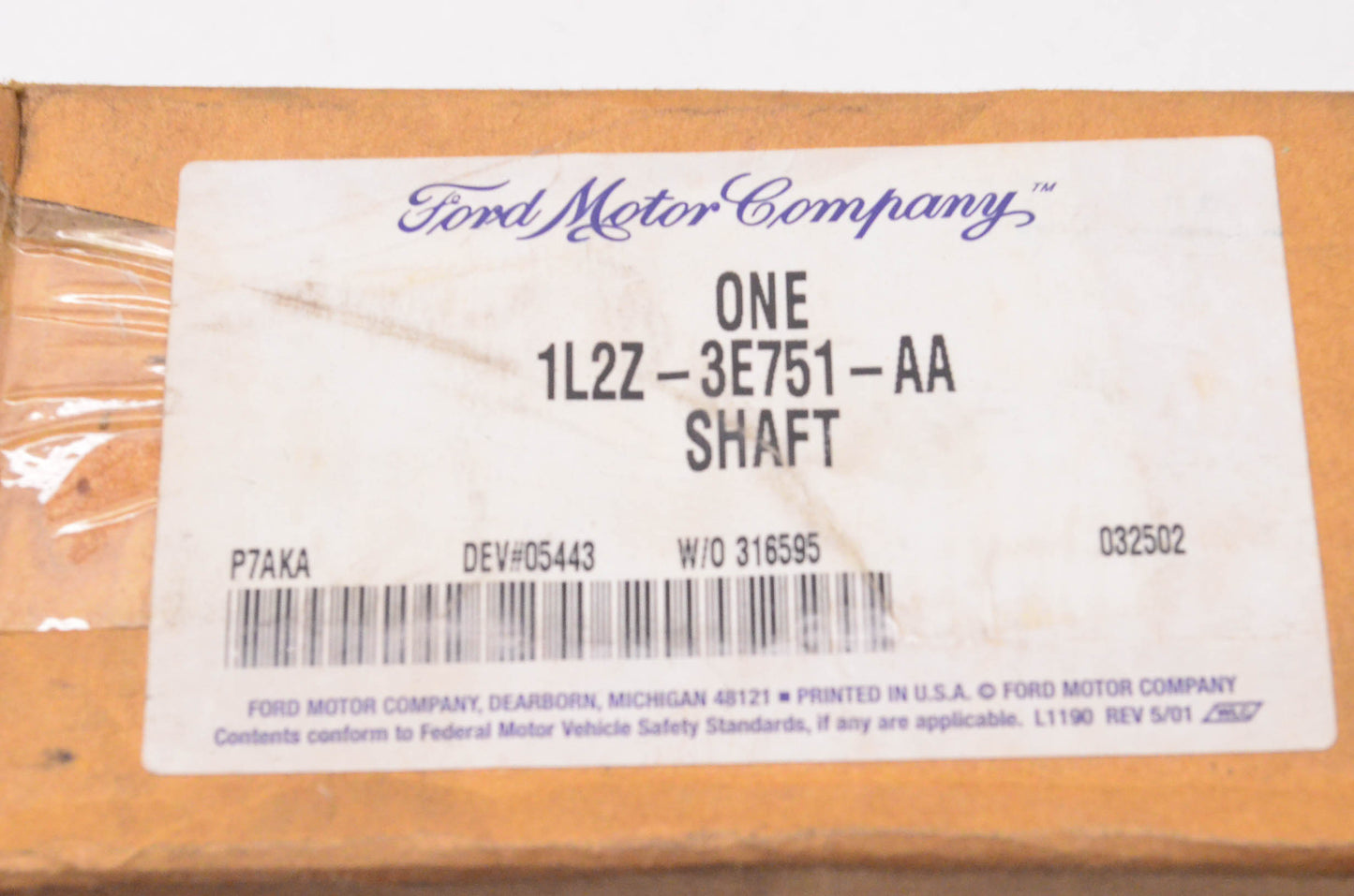 New OEM Ford 2002-2005 Explorer Mercury Mountaineer Steering Shaft NOS