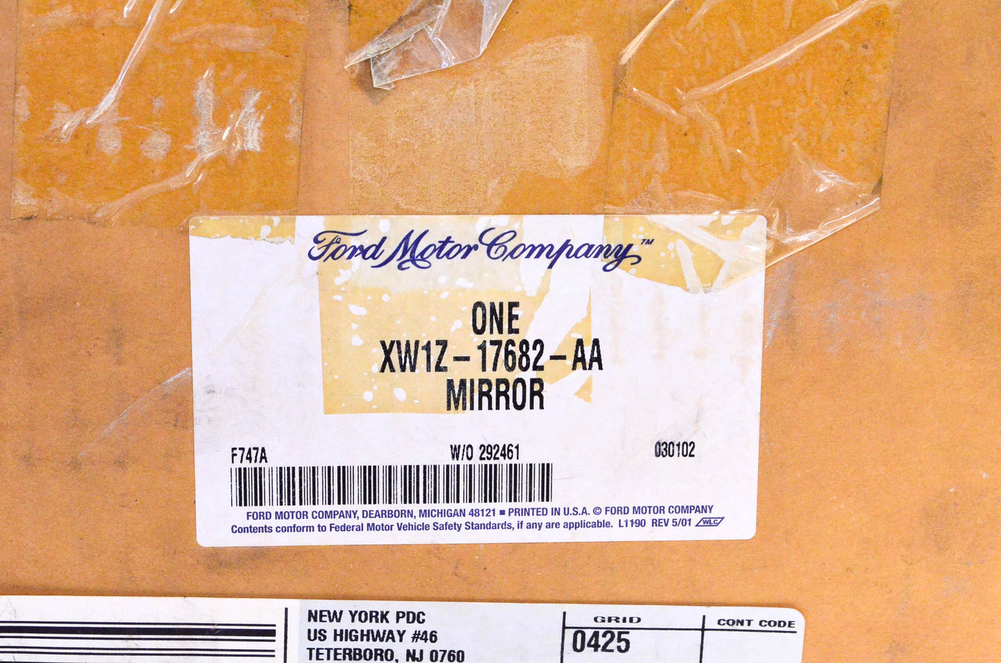 New OEM Ford 98-02 Lincoln Town Car Passenger's Side Review Mirror Assembly NOS