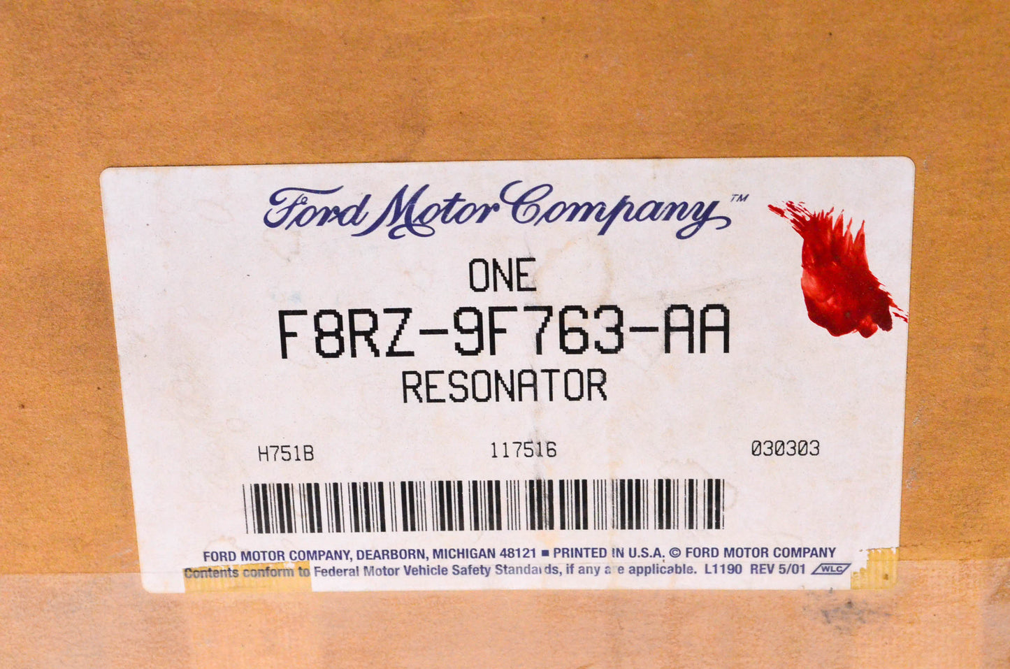 New OEM Ford F8RZ-9F763-AA 1998-2000 Contour Mercury Mystique Resonator NOS