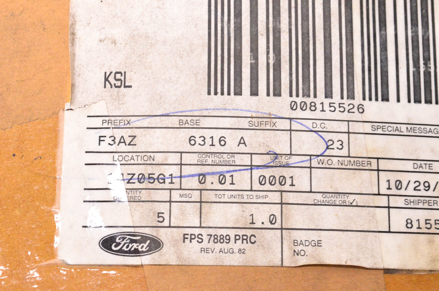 New OEM Ford 1992-2000 Crown Victoria Harmonic Balancer Crank Shaft Pulley NOS