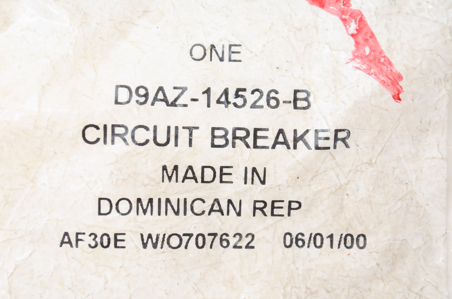 New OEM Ford D9AZ14526B Circuit Breaker NOS