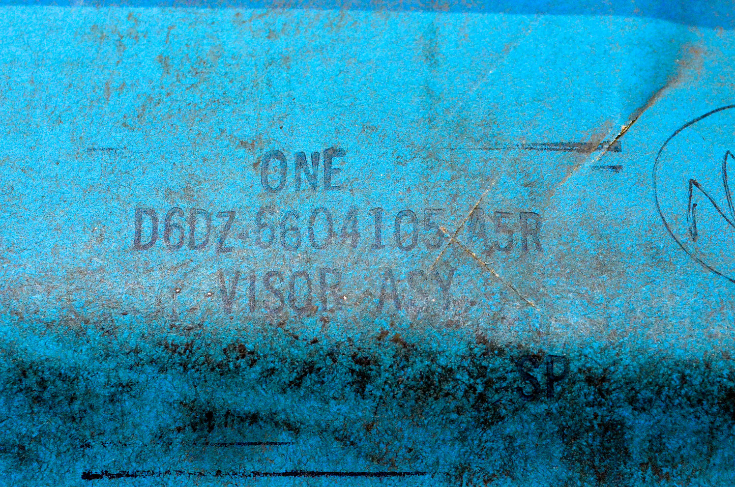 New OEM Ford D6DZ-6604105-A5R Visor NOS