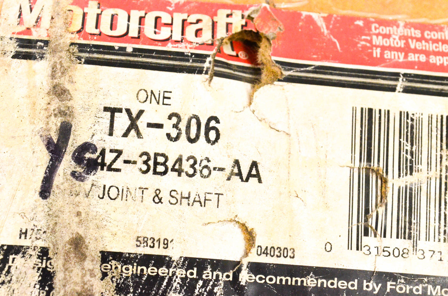New OEM Ford TX-306, YS4Z-3B436-AA 2000-2004 Focus Axle Assembly NOS
