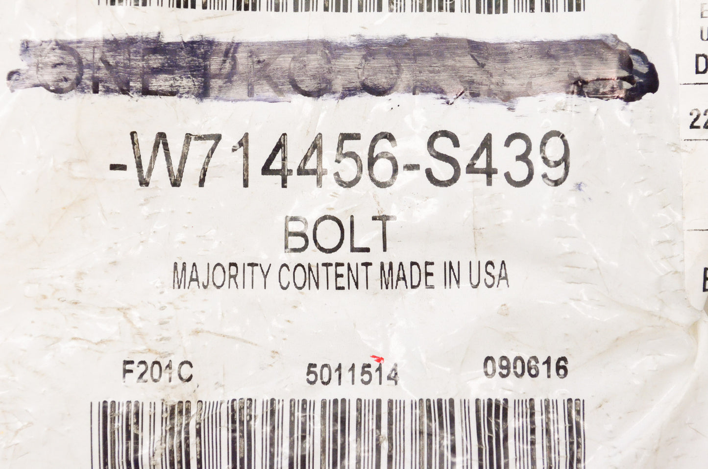 New OEM Ford W714456S439 Bolt NOS