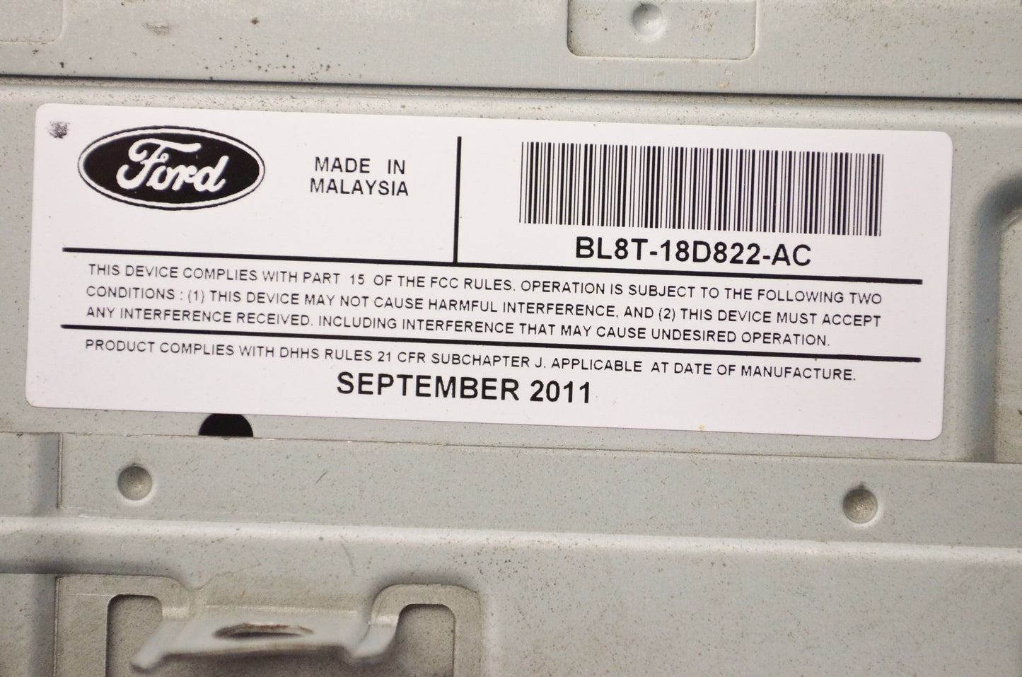 OEM Ford BL8T-18D822-AC 2011-2012 Explorer AM FM CD Player