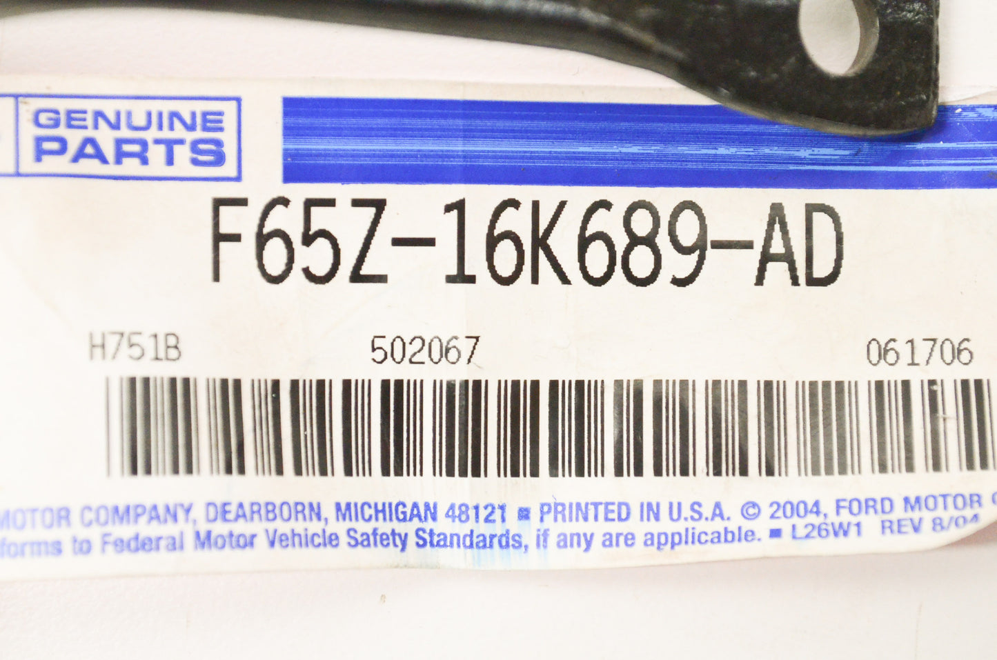 New OEM Ford F65Z16K689AD Hood Latch Striker Plate NOS