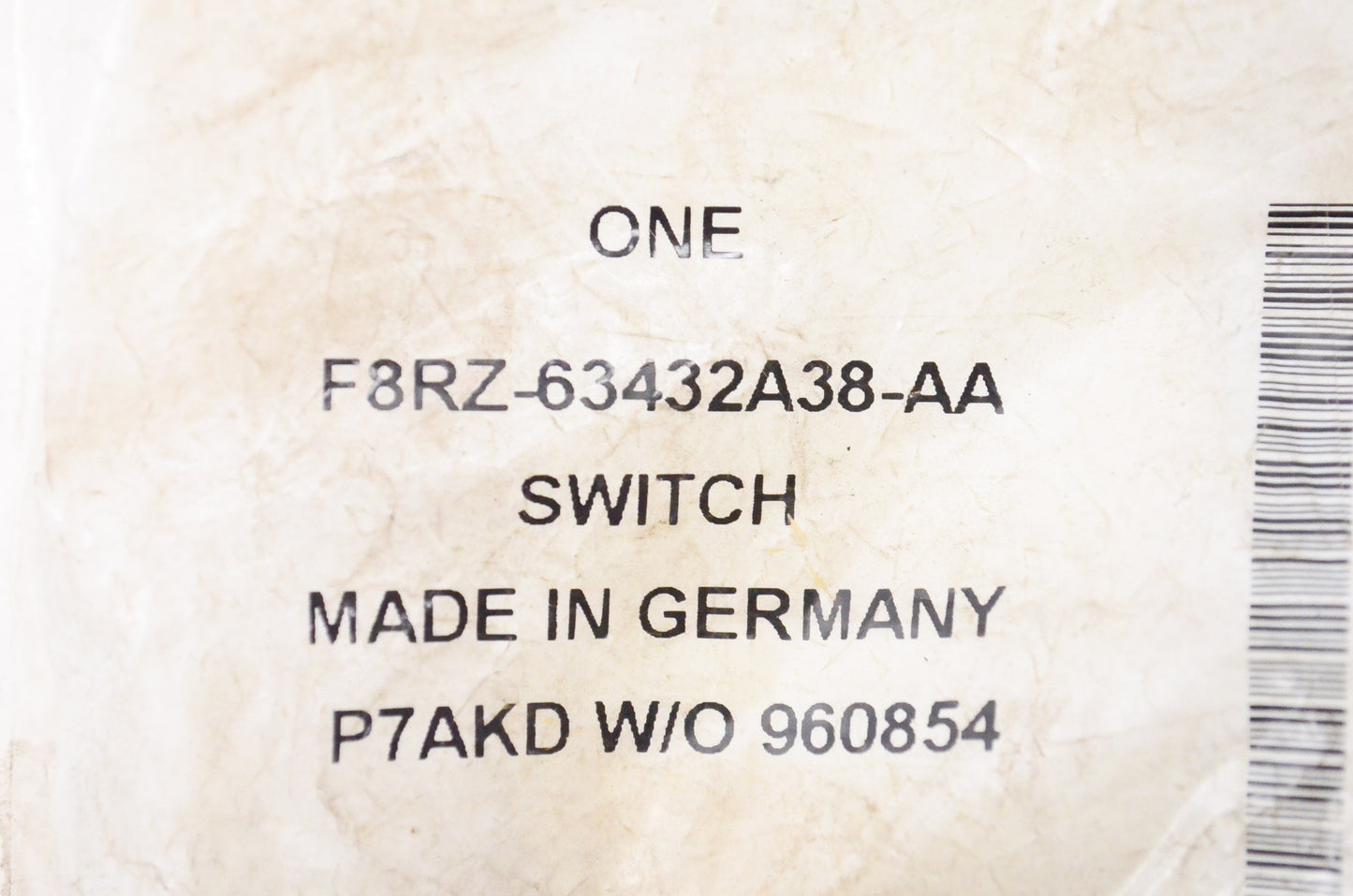New OEM Ford F8RZ63432A38AA Trunk Switch NOS