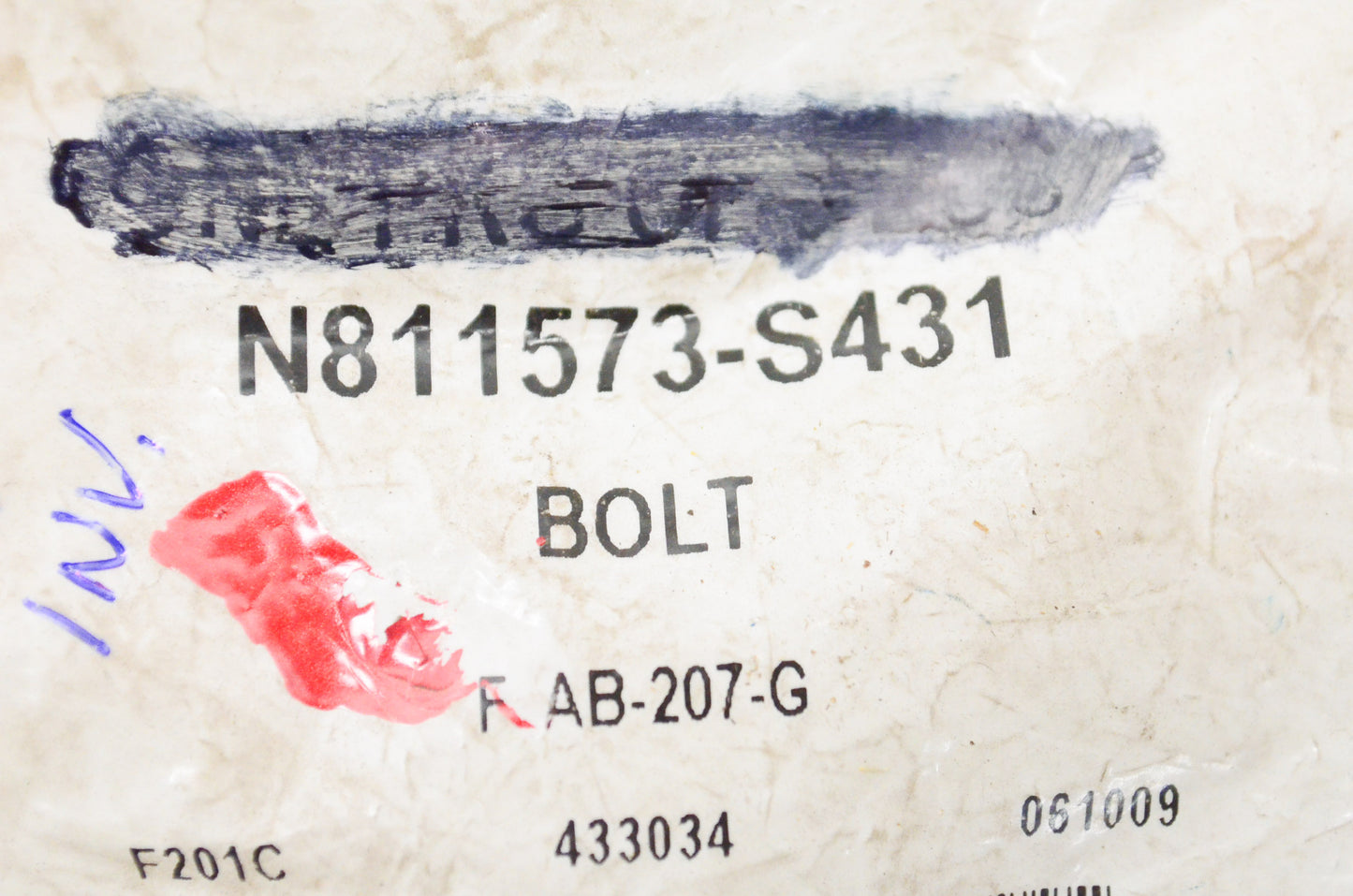 New OEM Ford N811573S431, Manifold Bolt NOS