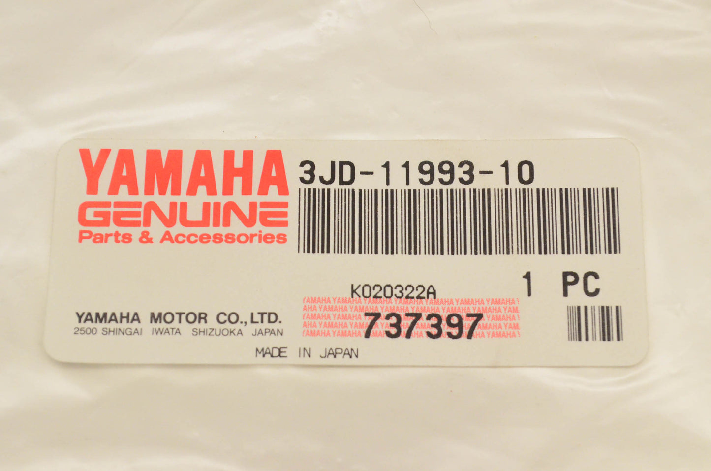 New OEM Yamaha 3JD-11993-10-00 Gasket Qty 2 NOS