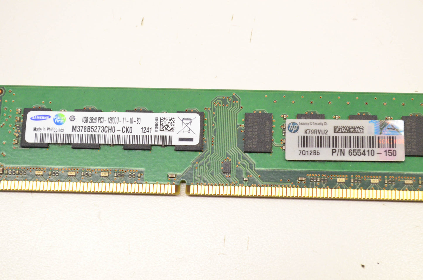 Samsung 655410-150, M378B5273CH0-CK0 DDR3 4GB DIMM 2Rx8 PC3-12800U