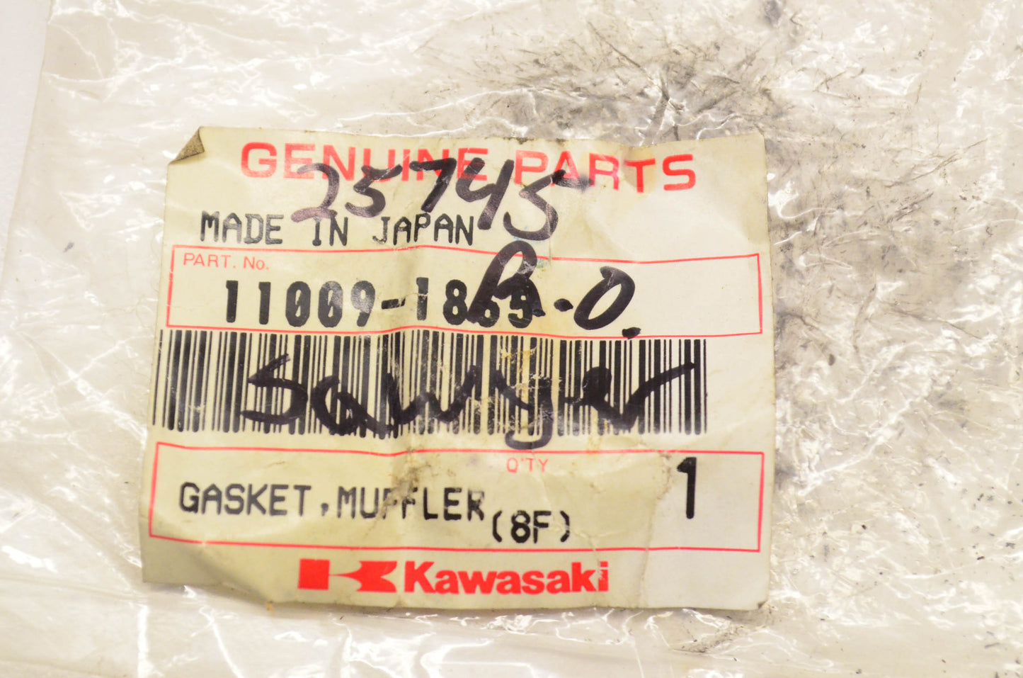 New OEM Kawasaki 11009-1865 Muffler Gasket NOS