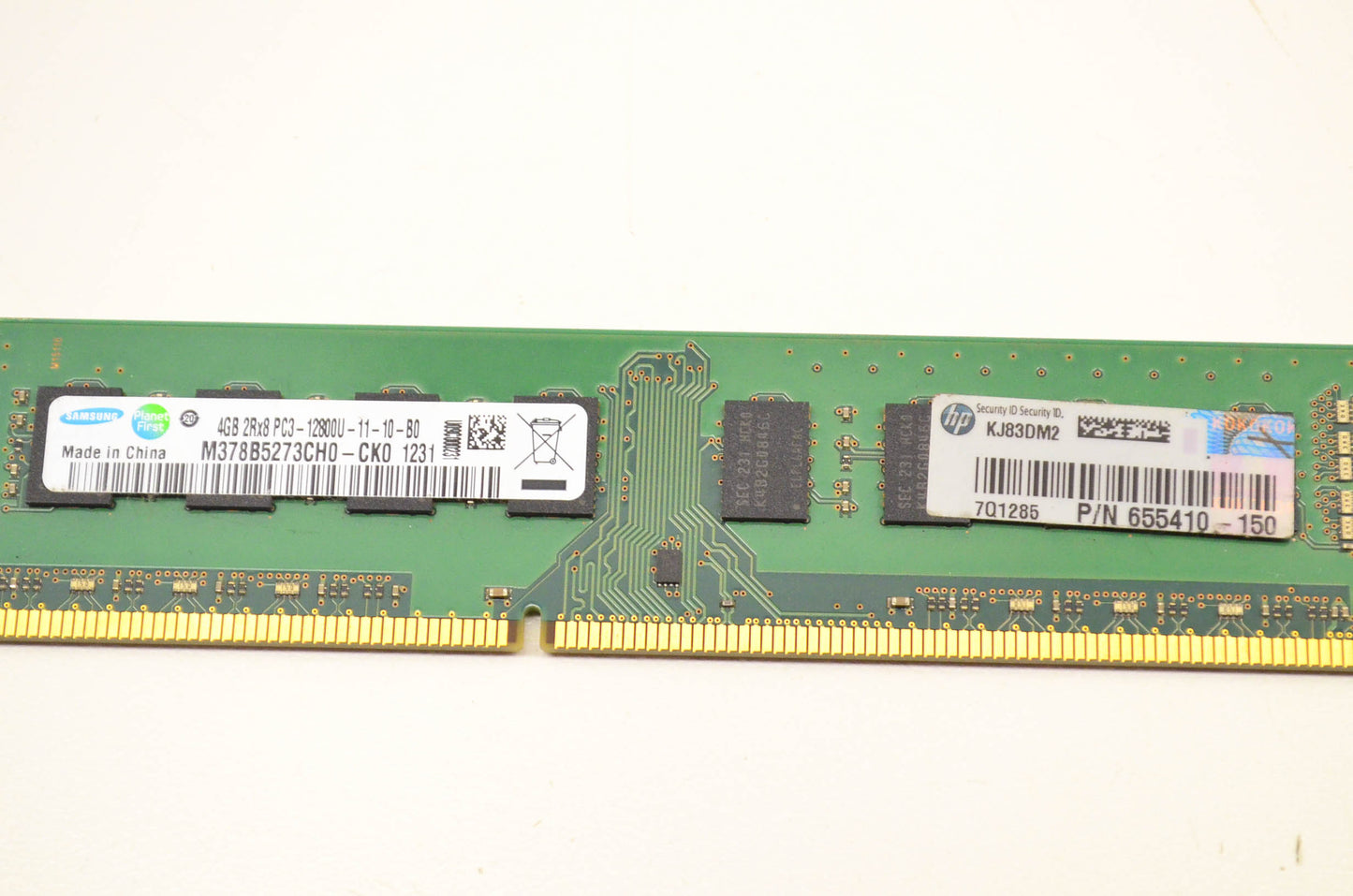 Samsung 655410-150, M378B5273CH0-CK0 4GB RAM 2Rx8 PC3-12800U-11-10-B0 DDR3 DIMM