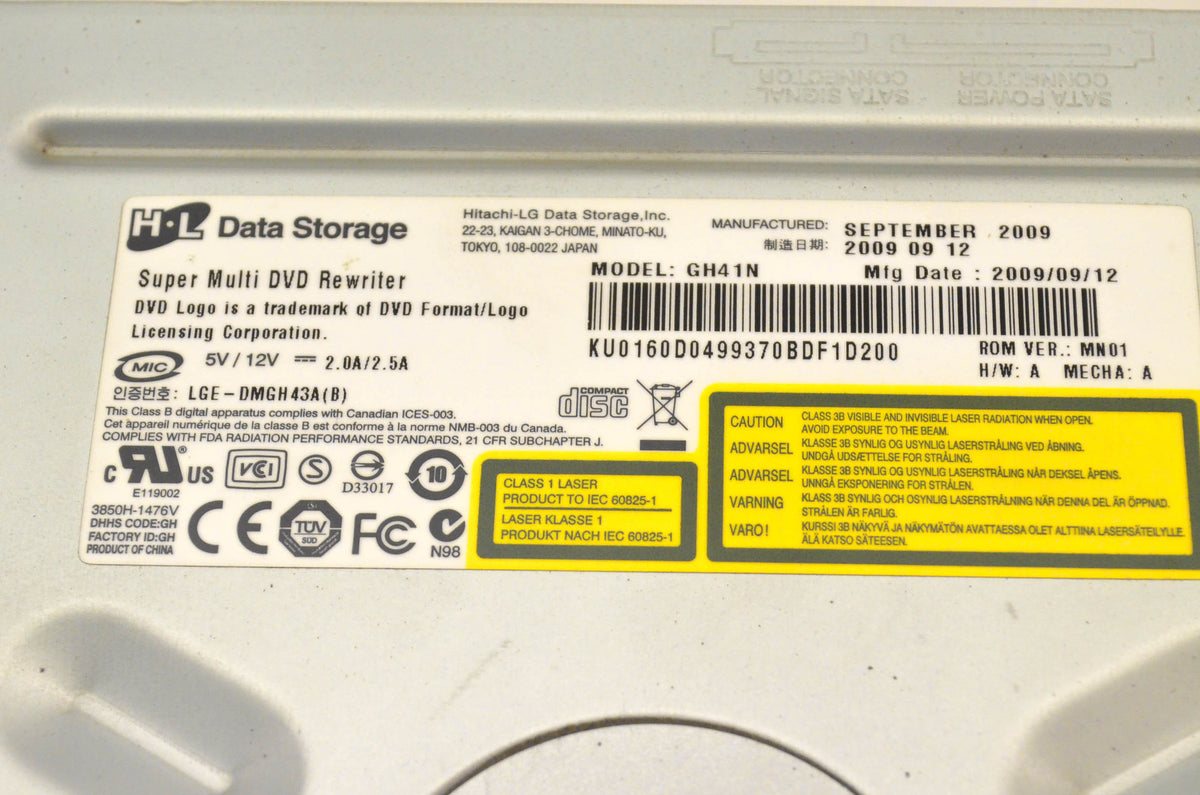 Hitachi-LG Data Storage LGE-DMGH43A(B), GH41N DVD-RW/CD-RW SATA Drive
