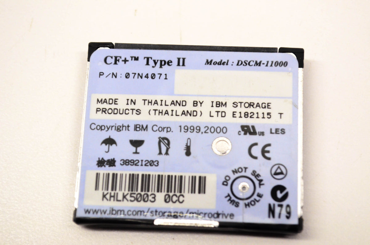 IBM 07N4071, DSCM-11000 1GB Microdrive and Case