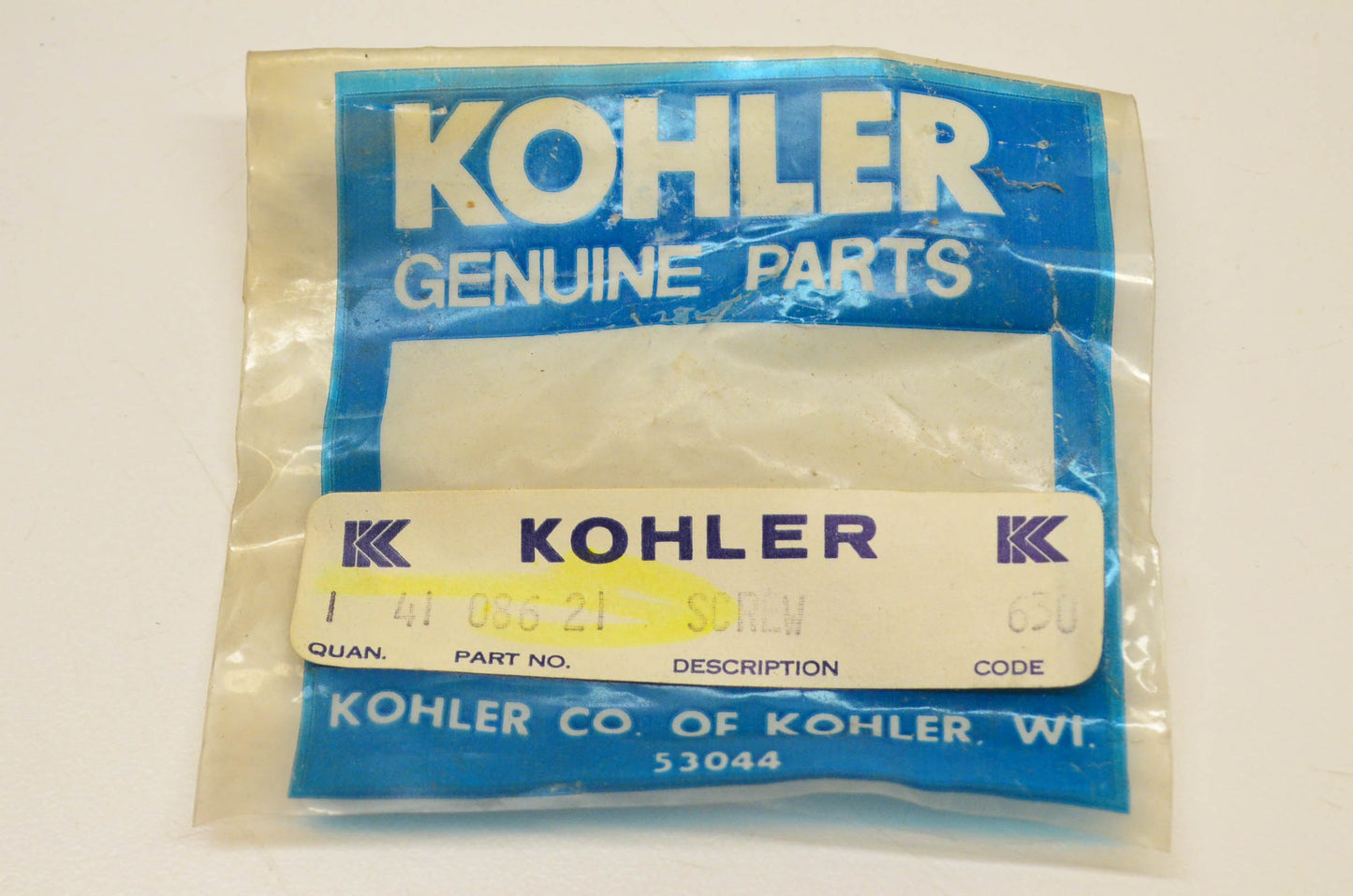 Kohler 41-086-21, 41 086 21 Screw NOS