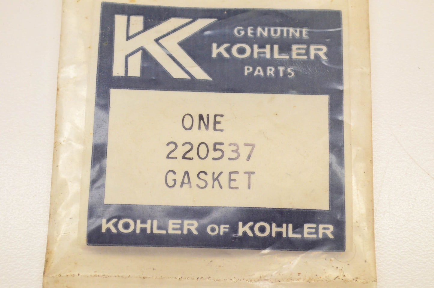 Kohler 220537 Air Cleaner Gasket NOS