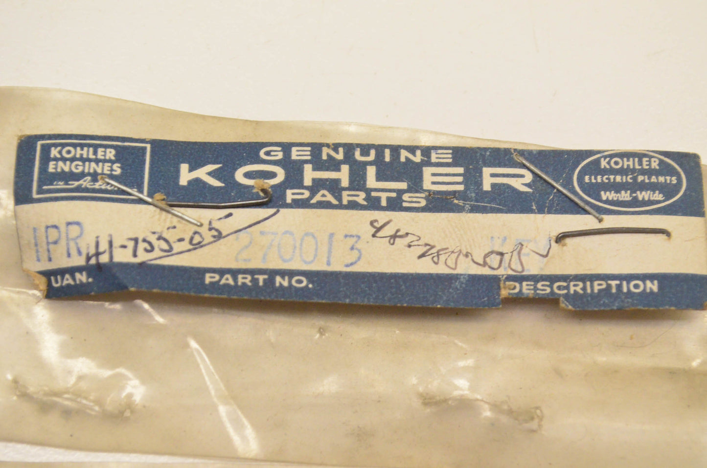 Kohler 270013 Retainer Kit NOS