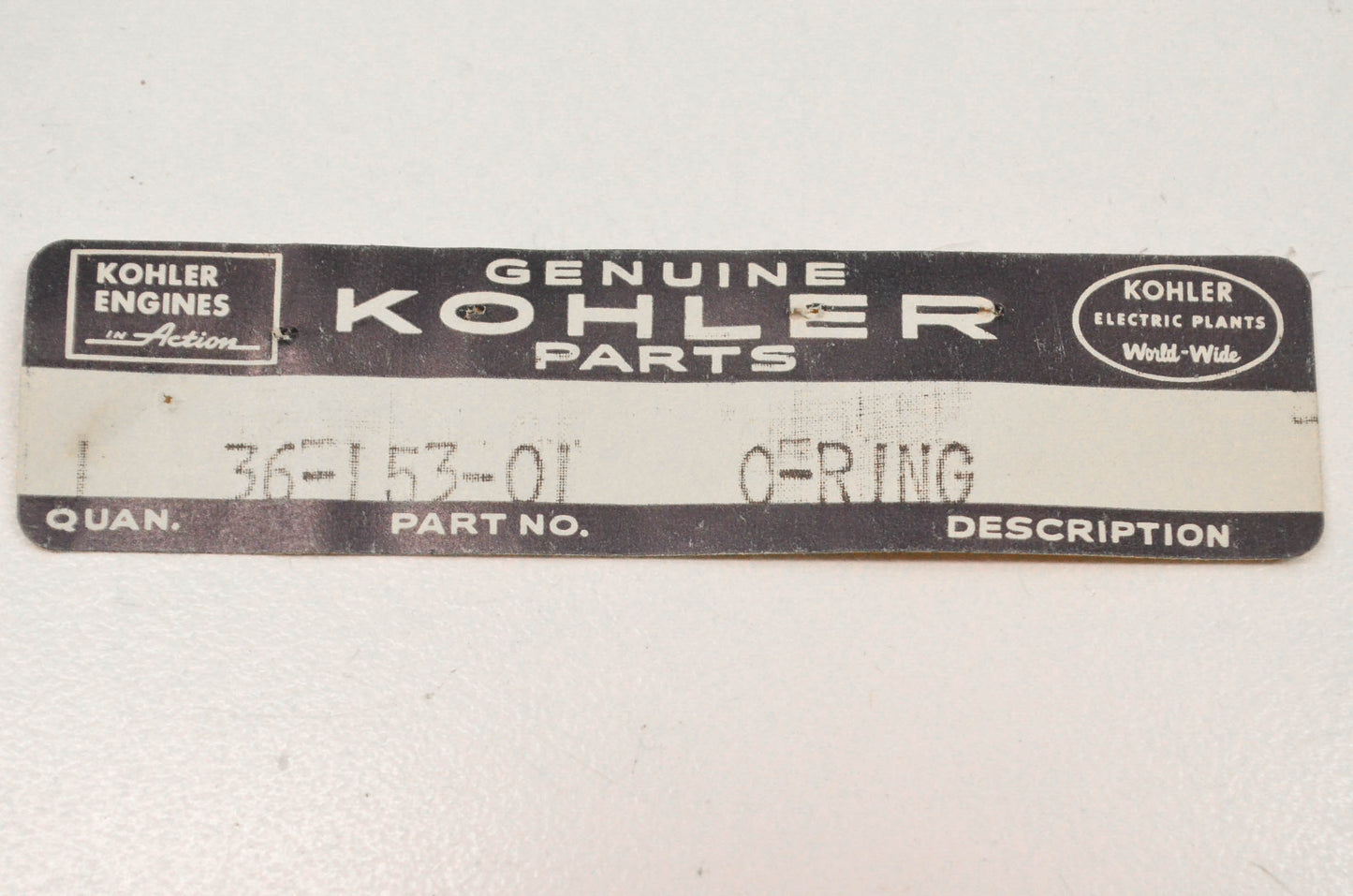Kohler 36-153-01 O-ring NOS