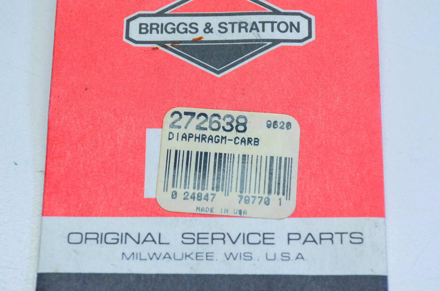 New OEM Briggs & Stratton 272638 Carburetor Diaphragms Qty 2 NOS
