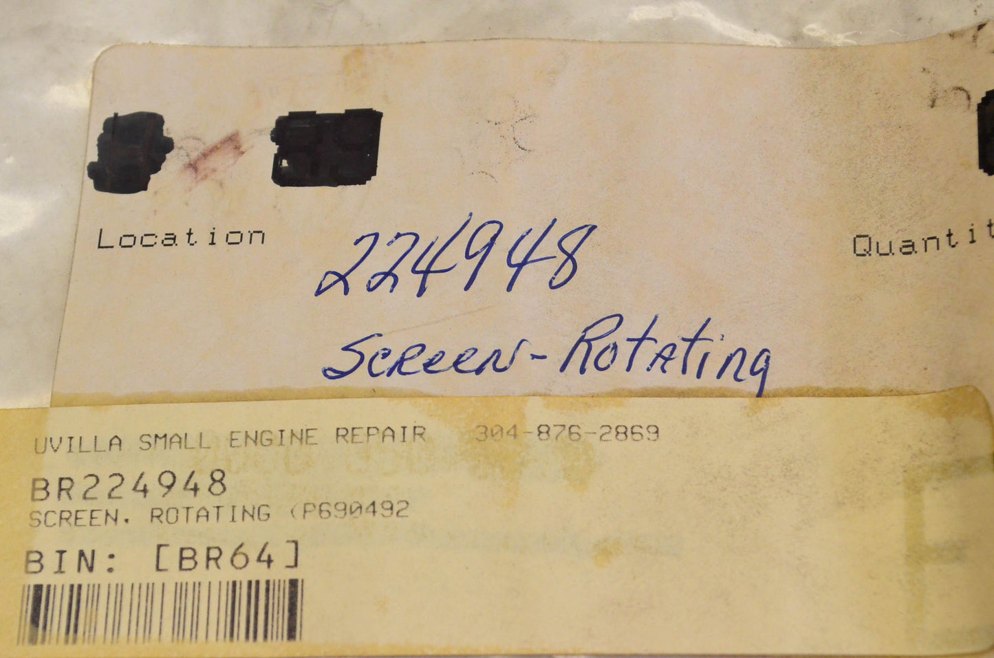 New OEM Briggs & Stratton 224948 Rotating Screen NOS