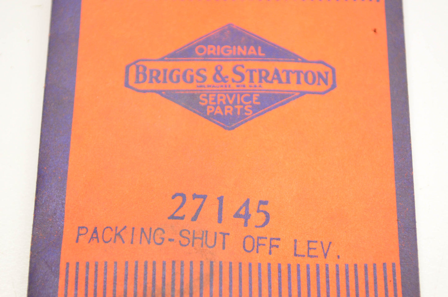 New OEM Briggs & Stratton 27145 Shut Off Lever Packing NOS