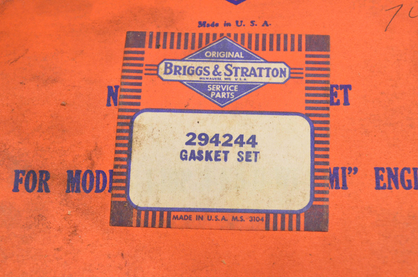 New OEM Briggs & Stratton 294244 Gasket Kit NOS