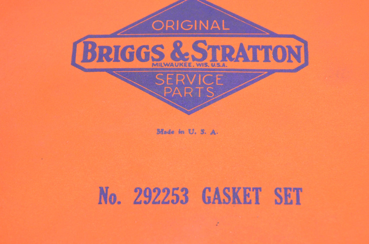 New OEM Briggs & Stratton 292253 Gasket Kit NOS