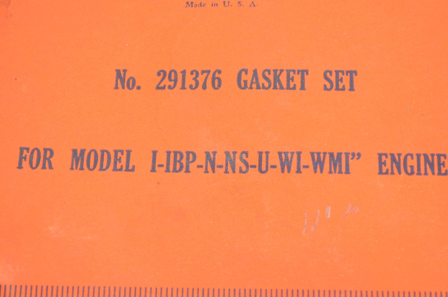 New OEM Briggs & Stratton 291376 Gasket Kit NOS