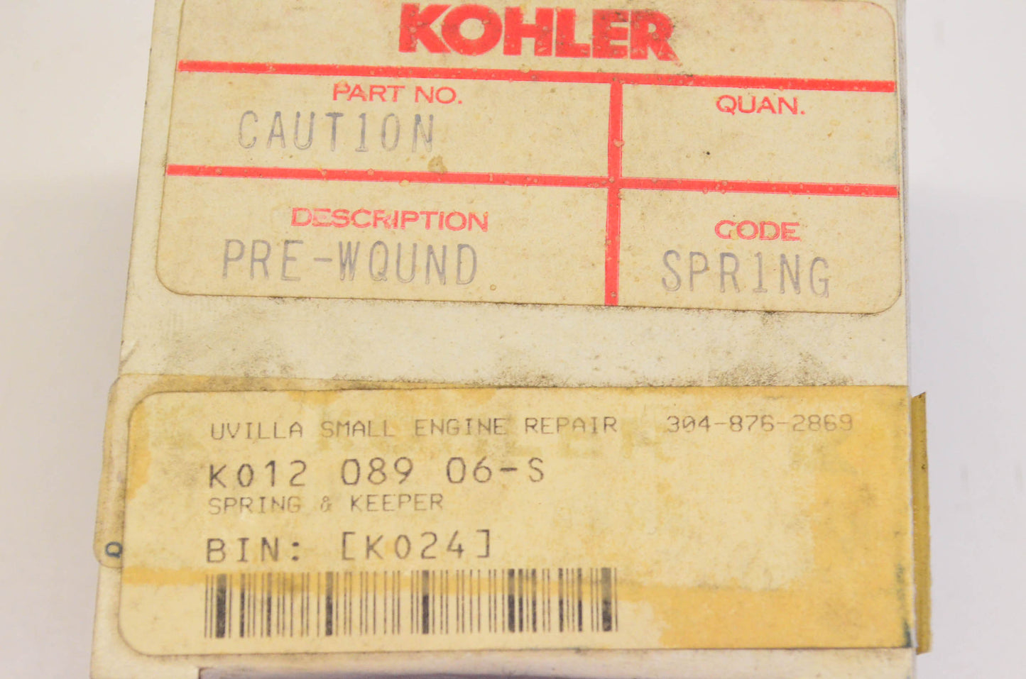 Kohler 089 06-S ACR Spring NOS
