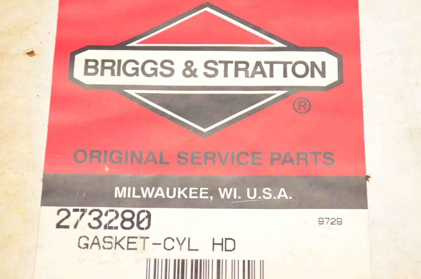 New OEM Briggs & Stratton 273280 Cylinder Head Gasket NOS