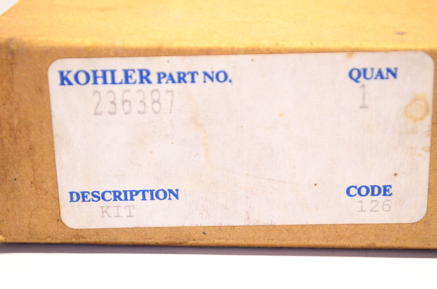 Kohler 236387 Fuel Pump Rebuild Kit NOS