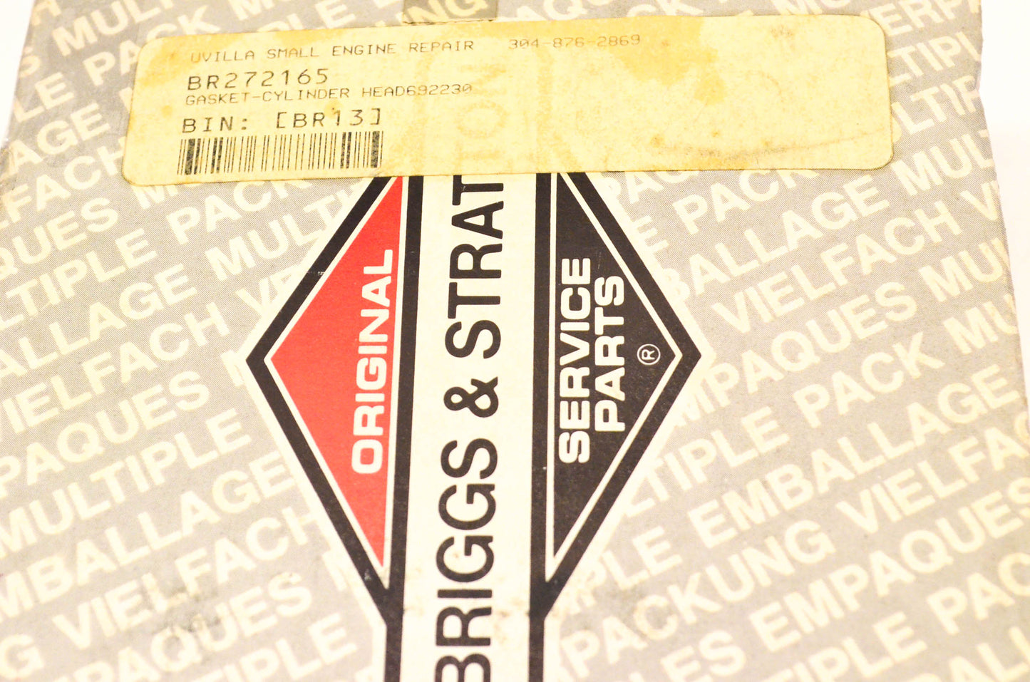 New OEM Briggs & Stratton 272165 Cylinder Head Gasket NOS