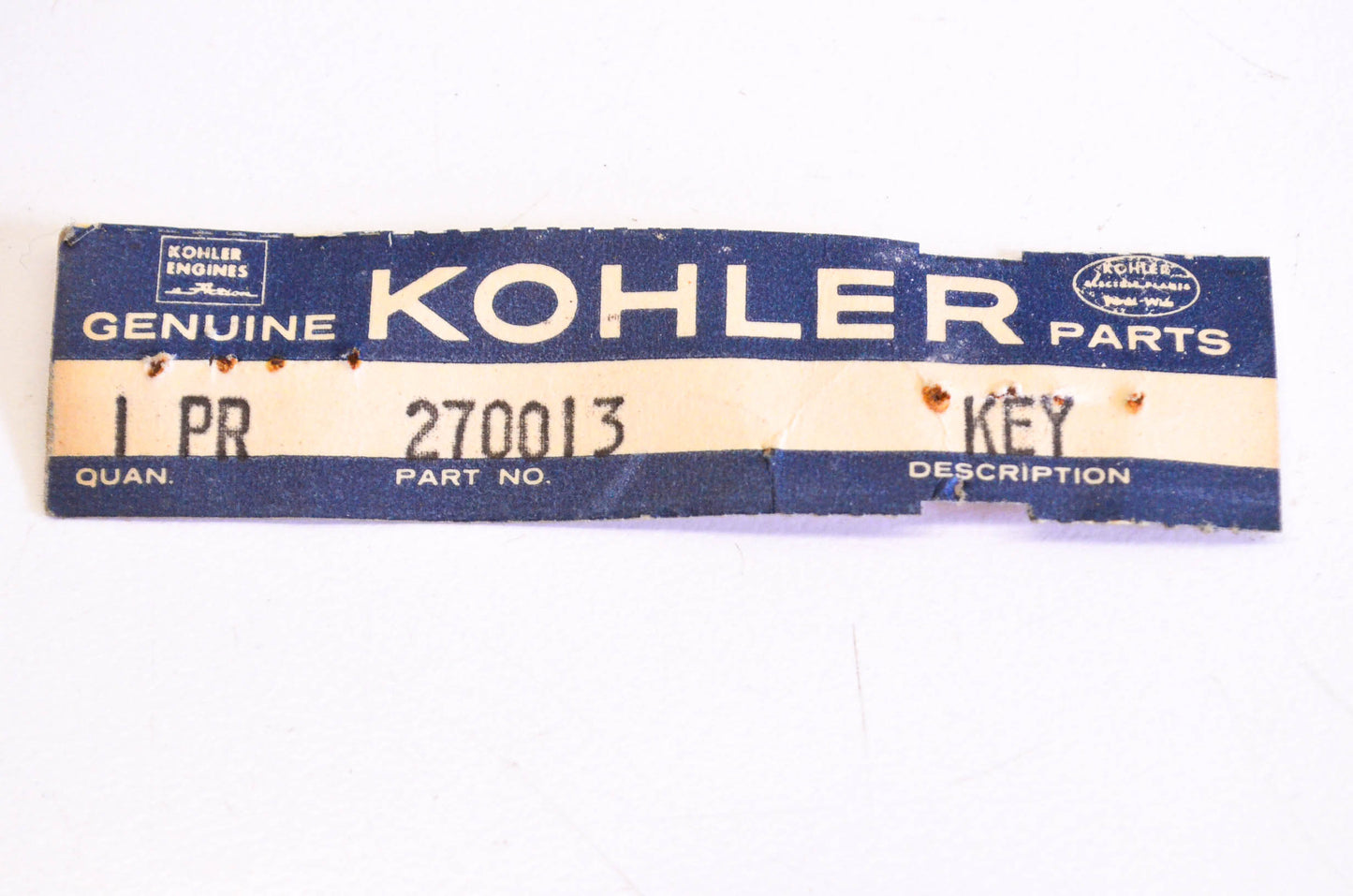 Kohler 270013 Retainer Kit NOS