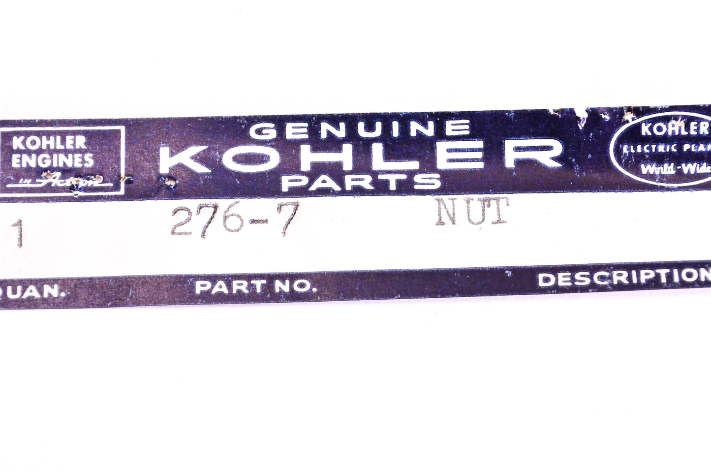 Kohler 276-7 Wing Nut NOS