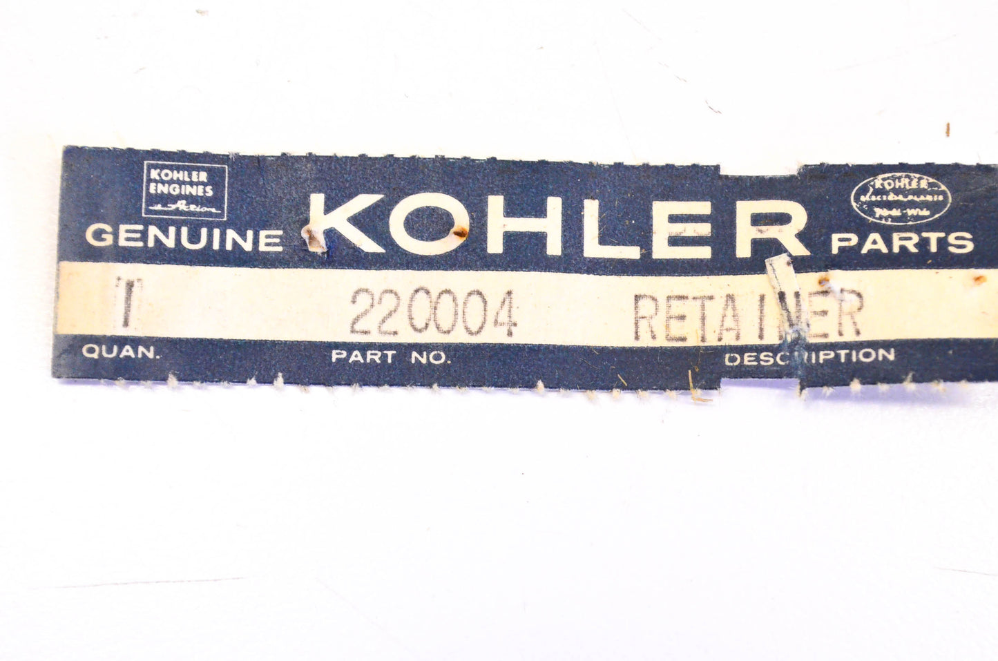 Kohler 220004 Retainer Pin NOS