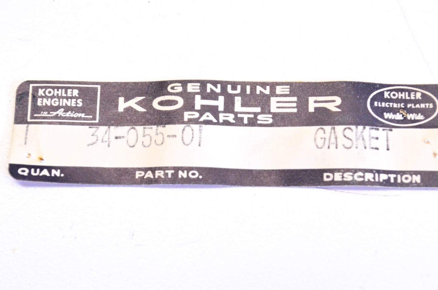 Kohler 34 055 01, 34-055-01 Gasket NOS