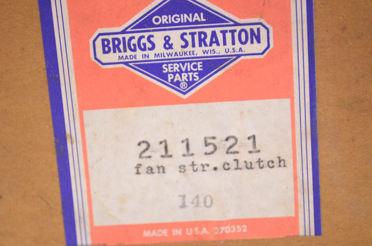 New OEM Briggs & Stratton 211521 Starter Clutch Fan NOS
