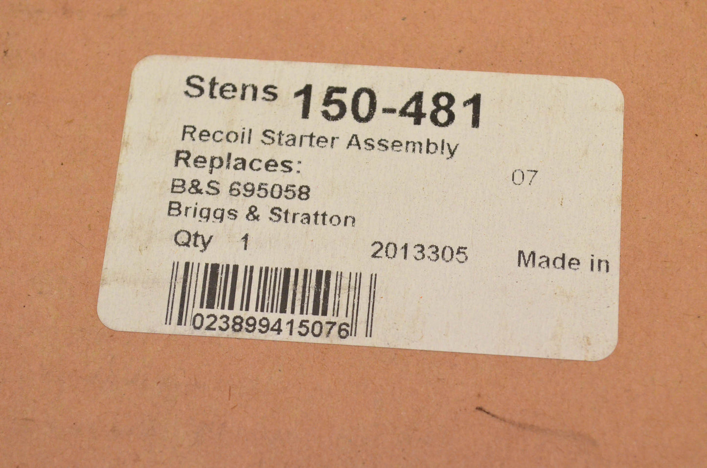 Stens 150-481, 2013305 Recoil Starter Assembly NOS