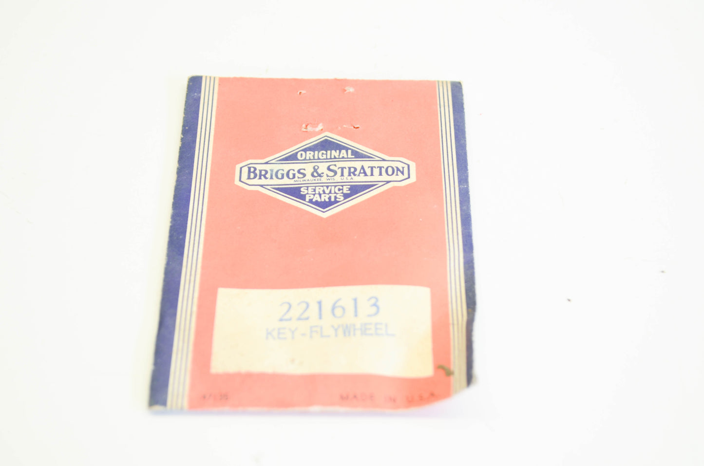 New OEM Briggs & Stratton 221613 Flywheel Key NOS