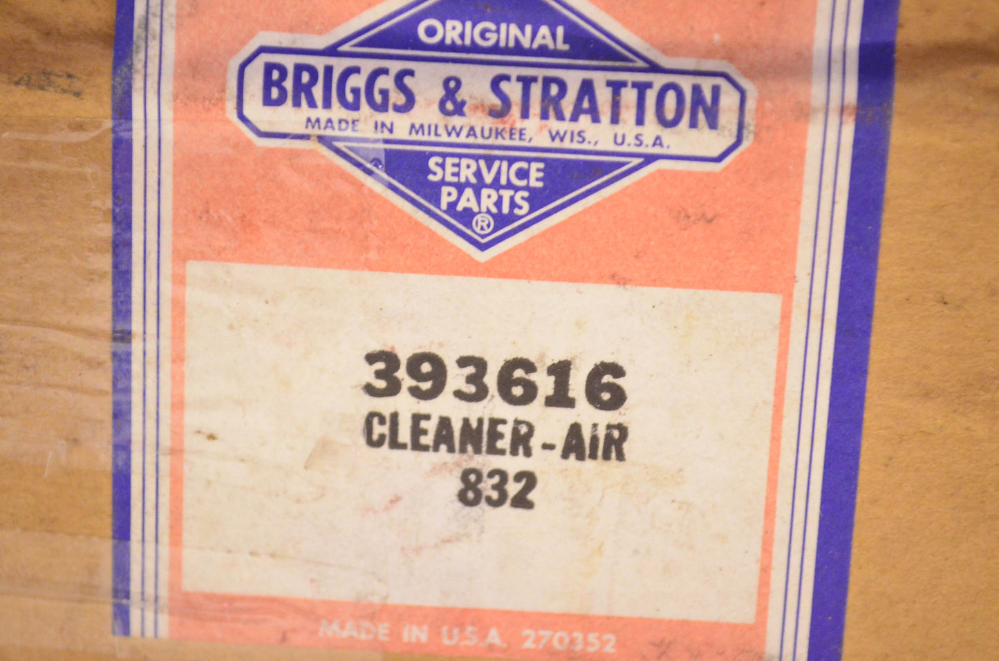 New OEM Briggs & Stratton 392308 Air Cleaner Kit NOS