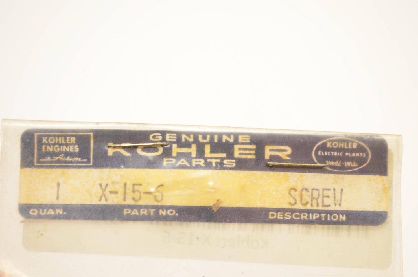 Kohler X-15-6 Screw NOS