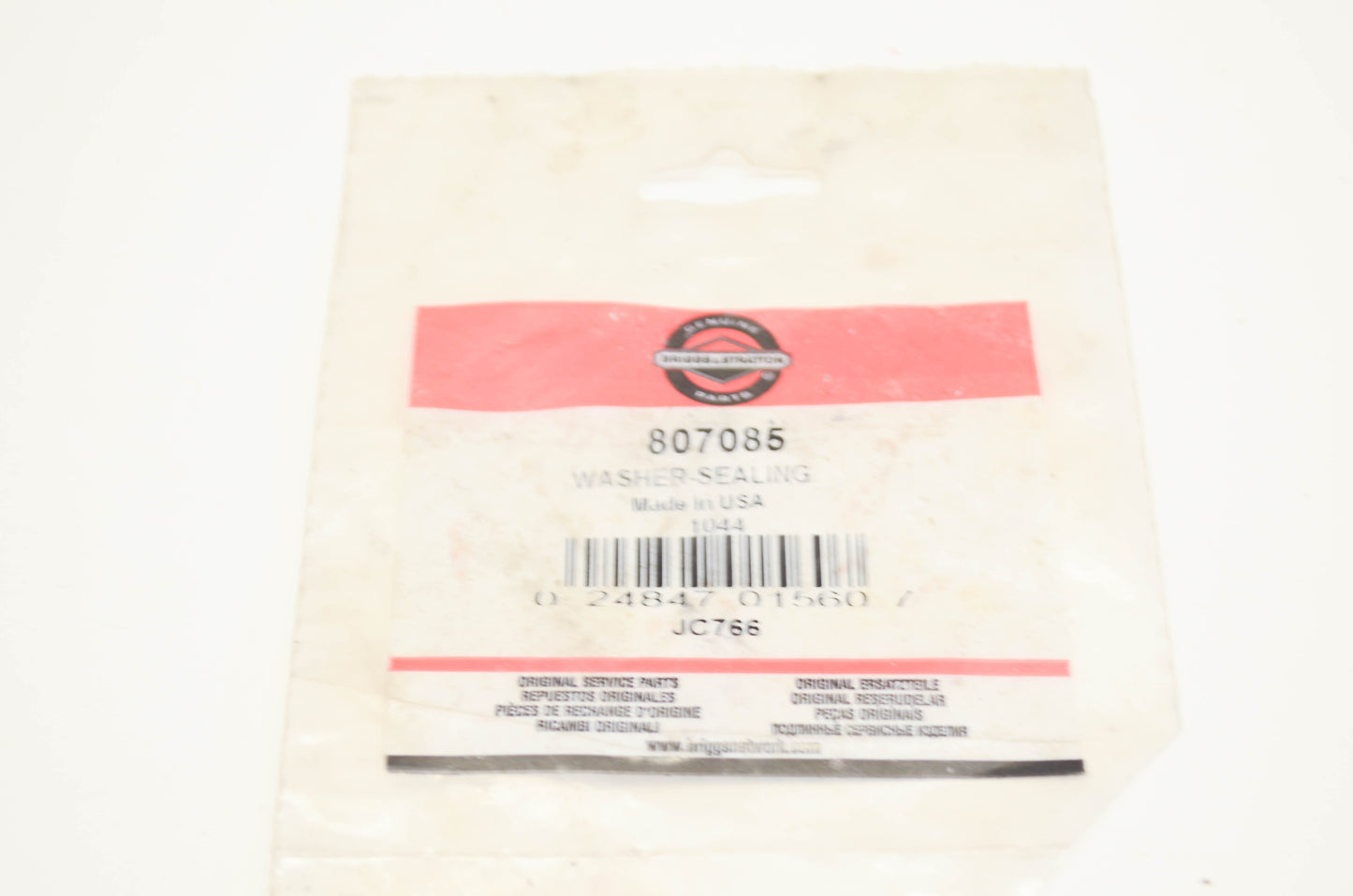 New OEM Briggs & Stratton 807085, JC766 Sealing Washer NOS
