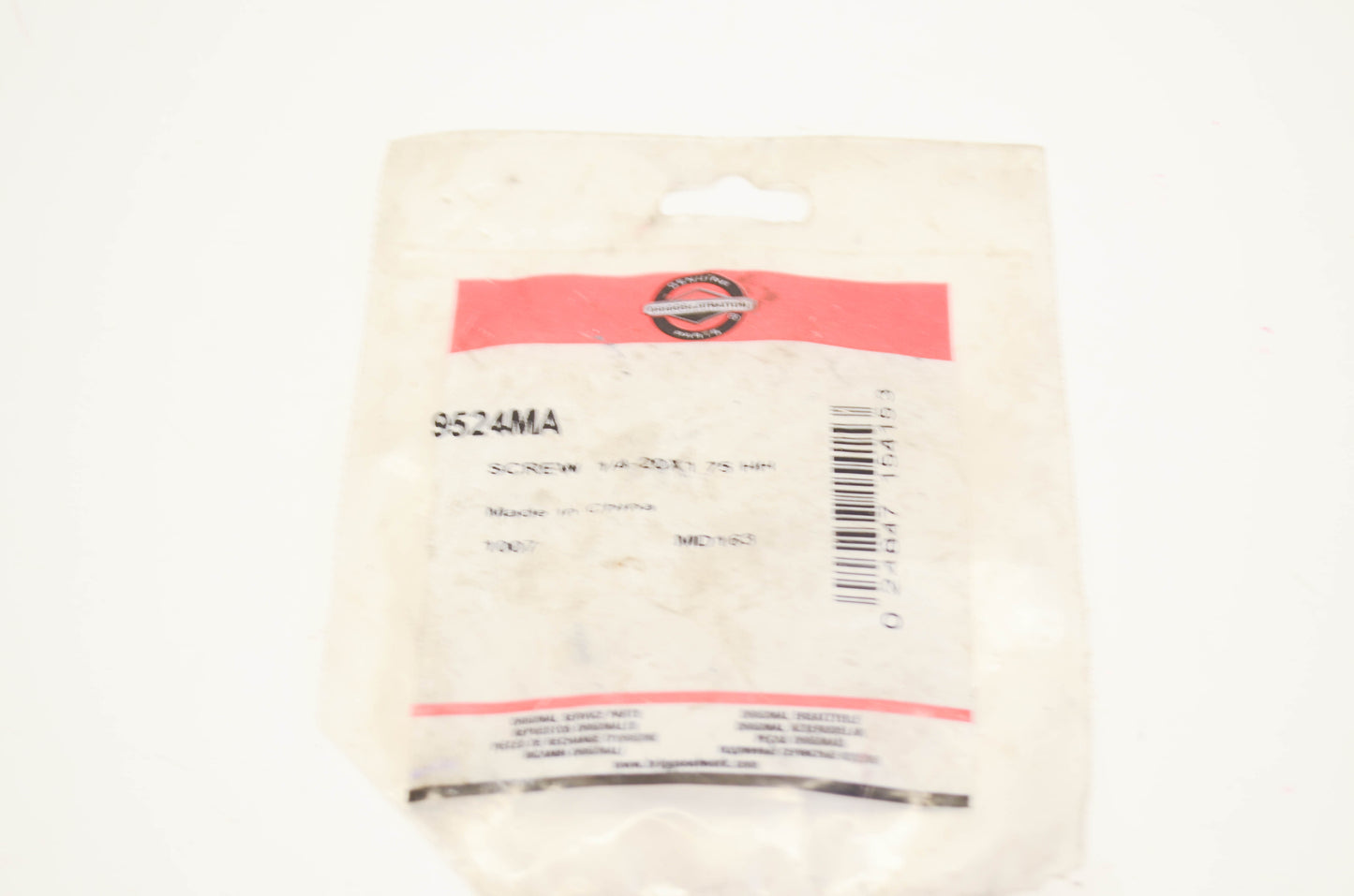 New OEM Briggs & Stratton 9524MA Screw 1/4"-20 NOS