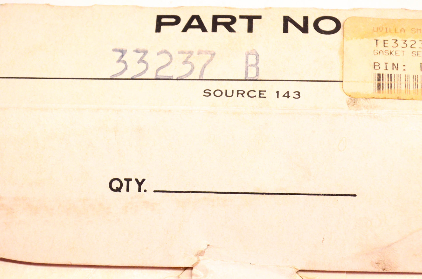 Tecumseh 33237B Gasket Kit NOS