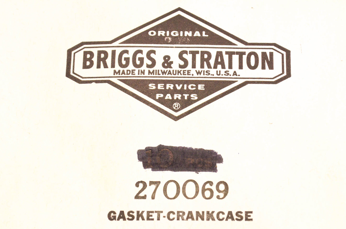 New OEM Briggs & Stratton 270069 Crankcase Gasket Qty 2 NOS